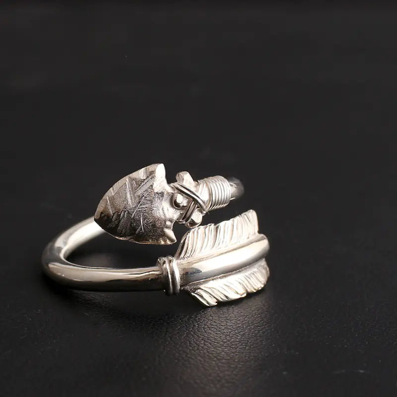 925 Thai Silver Bow and Arrow Fashion Ring