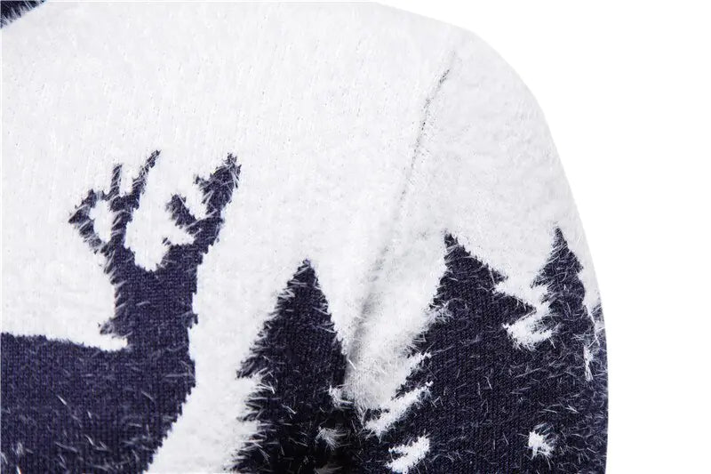 Men's Christmas Reindeer Knit Sweater for Fall/Winter